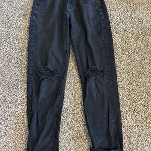 American Eagle Outfitters Black Distressed Jeans